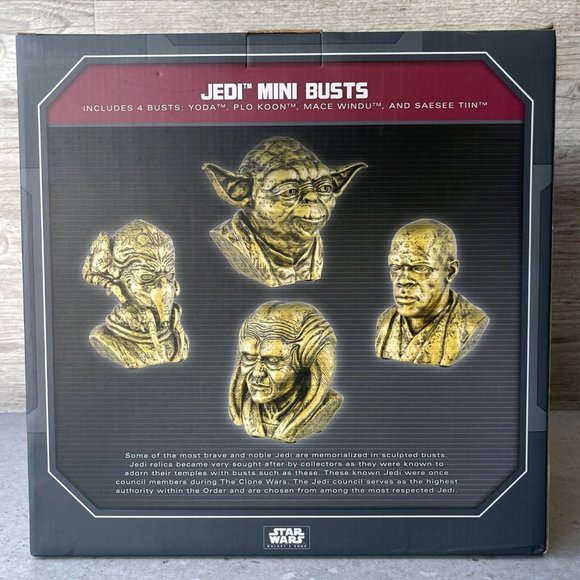 Disney Parks Star Wars Galaxy's Edge Jedi Mini Busts Figure Figurines Set - NEW - Picture 2 of 3